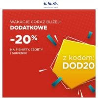 -20% na T-shirty, szorty i sukienki w 5.10.15