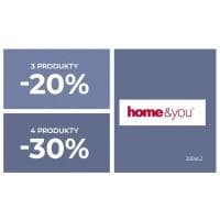 -20% na 3 produkty i -30% na 4 wybrane produkty z wyprzedaży w Home&You