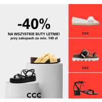 40% rabatu na buty letnie przy MWZ 149 zł w CCC