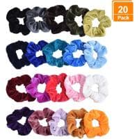 Kolorowe gumki do włosów Scrunchy 20 szt. za 26,77 zł na Amazon.pl