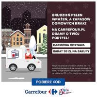 Rabat 20 zł i darmowa dostawa przy MWZ 150 zł w Carrefour