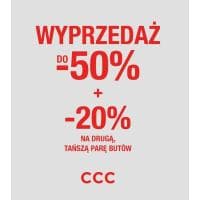 Wyprzedaż do -50% i dodatkowe -20% na 2 parę butów w CCC