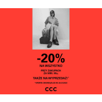 -20% rabatu na wszystko przy MWZ 99 zł w CCC