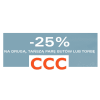 Rabat 25% na drugą parę butów lub torebkę w CCC