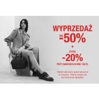 Wyprzedaż do -50% + EXTRA -20% przy MWZ 199 zł w CCC