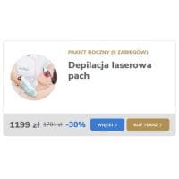 Depilacja laserowa pach 9 zabiegów za 1199 zł