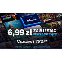 6,99 zł/ mc przez pierwsze 3 miesiące w Disney+