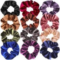 12 szt. aksamitnych gumek do włosów Scrunchies za 18,95 zł na Amazon.pl