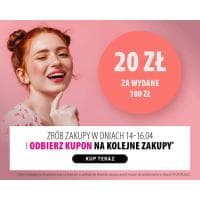 Kupon 20 zł na następne zakupy za wydane 100 zł w Hebe