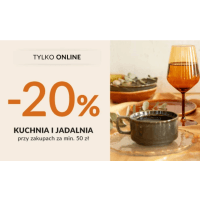 -20% rabatu przy MWZ 50 zł z kategorii Kuchnia i Jadalnia w Homla