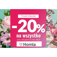 -20% na wszystko przy MWZ 50 zł w Homla