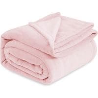 Koc polarowy jasny róż 228x228 cm za 15,83 zł na Amazon.pl