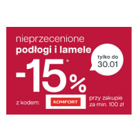 Podłogi i lamele 15% taniej w Komfort