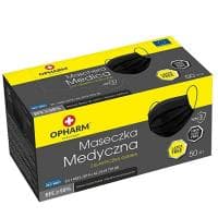 Maska Medyczna IIR 50 szt. Czarna OPHARM za 14,99 zł na Amazon.pl