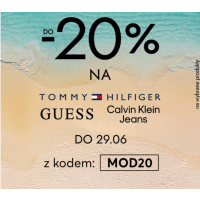 -20% na „Dodatkowe do -20% na marki Guess, Tommy Hilfiger i Calvin Klein Jeans”