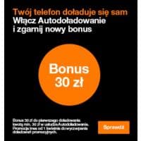 Bonus 30 zł Orange na Kartę 