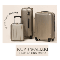 30 zł rabatu przy zakupie zestawu 3 walizek w Puccini