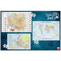 Puzzle 3w1 Mapa Polski, Europy i świata za 23 zł w Empiku