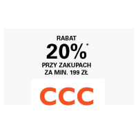 Rabat -20% na produkty nieprzecenione przy MWZ 199 zł w CCC