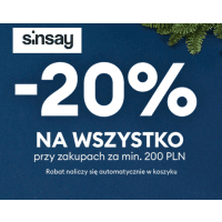 -20% rabatu na całe zakupy przy MWZ 200 zł