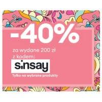 -40% rabatu przy MWZ 200 zł w Sinsay