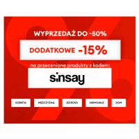 Dodatkowe 15% rabatu na przecenione produkty w Sinsay