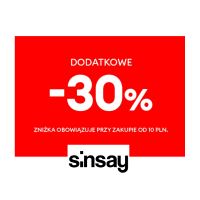 Dodatkowe -30% na wyprzedaż w Sinsay