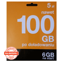 Starter Orange Free na kartę 5 zł + 6 GB internet na 14 dni Karta SIM za 3 zł w Shopee