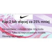 Rabat - 25% przy zakupie dwóch nieprzecenionych produktów w Nike