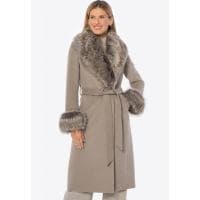 Płaszcz damski z wełną i futerkiem za 730 zł w sklepie WITTCHEN